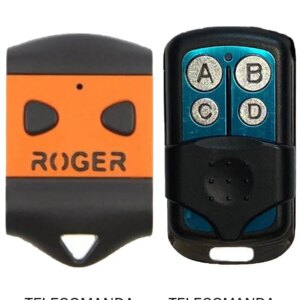 Telecomanda inlocuitoare poarta garaj Roger H80/TX22 de doua si patru canale/ cod fix/ 433.92MHz (847)