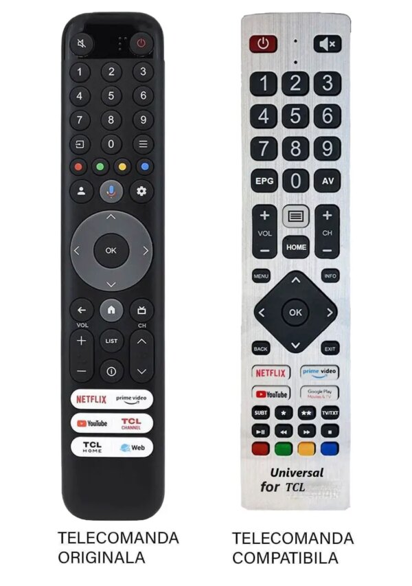 Telecomanda inlocuitoare TV TCL RC833 GUB1 compatibil cu originalul (574-2)