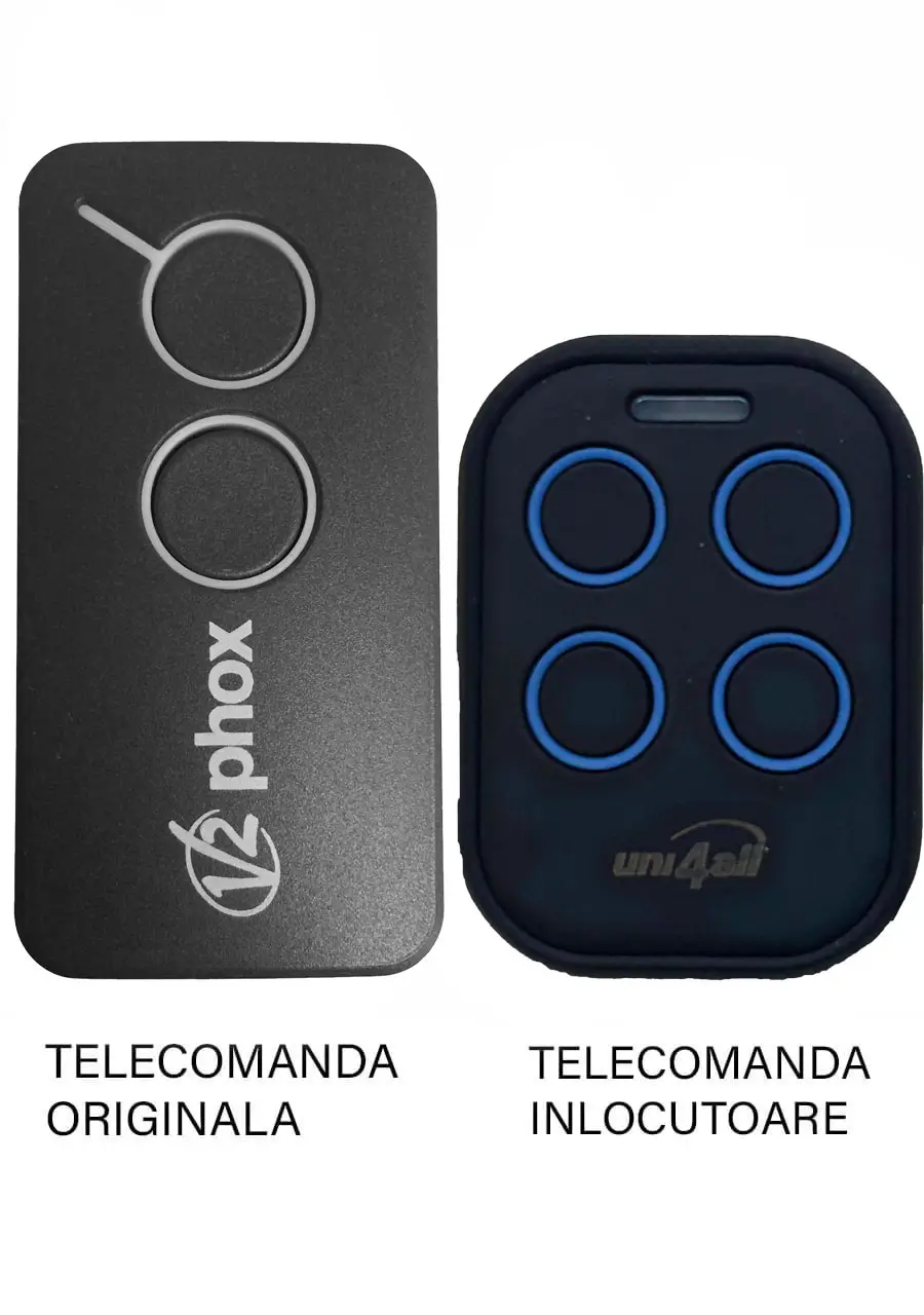 Telecomanda poarta garaj de doua si patru canale cod saritor 433.92MHz V2 Phox (853-1)