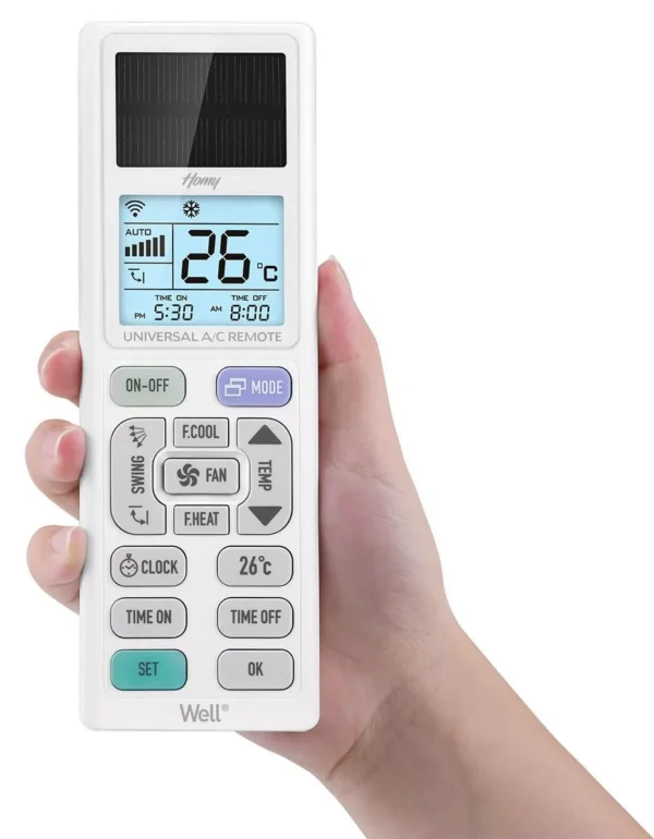 Telecomanda Universala Pentru Aparate De Aer Conditionat Well Homy Cu Panou Solar