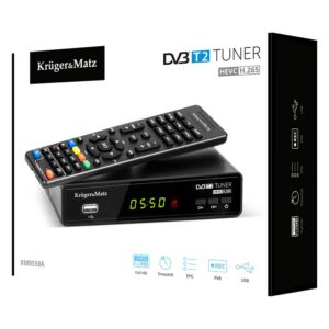 Tuner DVB-T2 DVB-T H.265 HEVC redare media si PVR inregistrare prin port USB 2.0 Kruger&Matz KM0550A Tuner Dvb T2 Dvb T H265 Hevc Redare Media Si Pvr Inregistrare Prin Port Usb 20 Krugermatz Km0550a