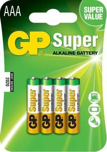Baterii alcaline R3 AAA 4buc/blister Super GP