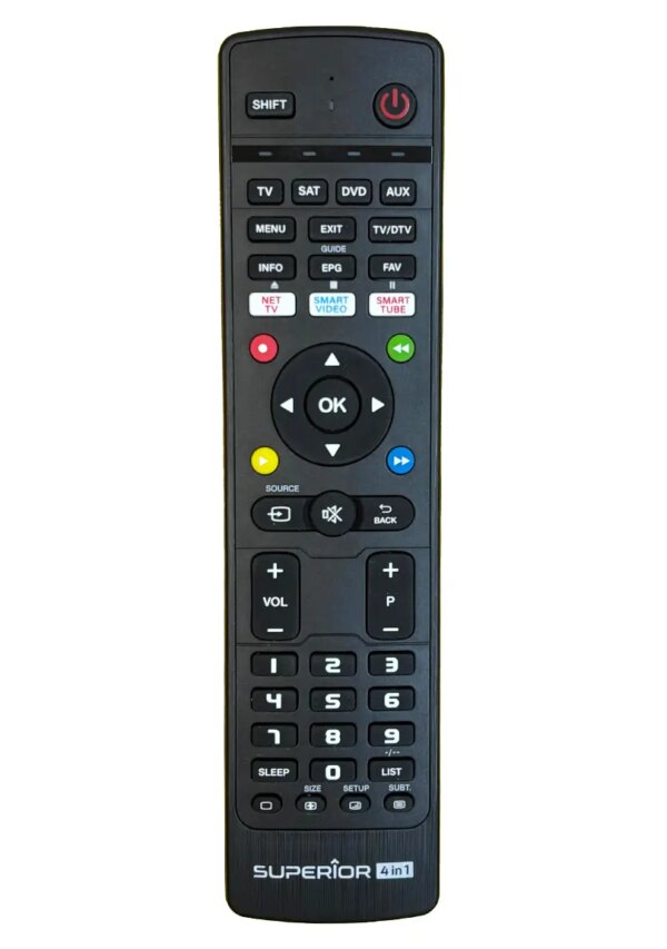 Telecomanda SUPERIOR 4in1 Universala TV /SAT /DVD /AUX IR cod programabil Superior SUPTB031 (216) Telecomanda Superior 4in1 Universala Tv Sat Dvd Aux Ir Cod Programabil Superior Suptb031 216
