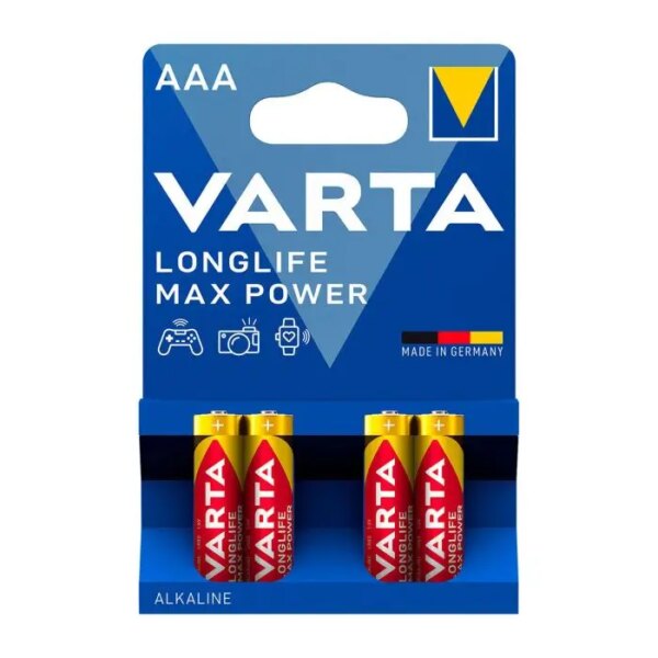 Baterii alcaline AAA Varta Max Tech 4buc Baterii alcaline AAA Varta Max Tech 4buc