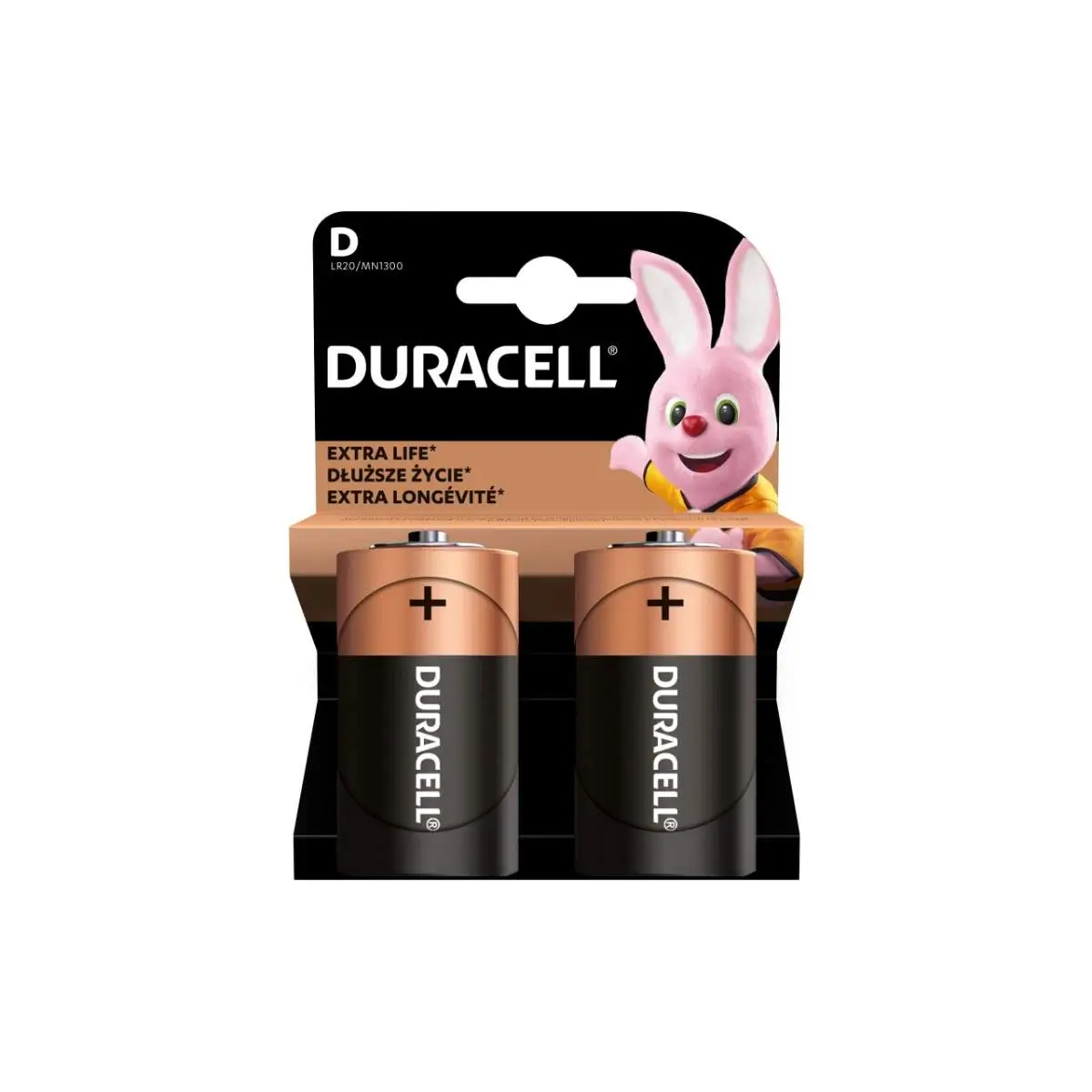 Set 2 baterii alkalina Duracell Basic LR20/MN1300 tip D 1.5V