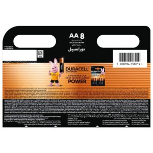 Set 8 baterii alcaline Duracell Basic R6 AA 1.5V blister AA8/LR6/MN1500 Set 8 Baterii Alcaline Duracell Basic R6 Aa 15v Blister Aa8 Lr6 Mn1500