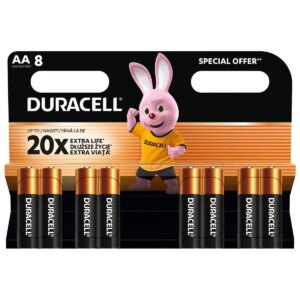 Set 8 baterii alcaline Duracell Basic R6 AA 1.5V blister AA8/LR6/MN1500 Set 8 baterii alcaline Duracell Basic R6 AA 1.5V blister AA8/LR6/MN1500