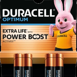 Set baterii alcaline DURACELL OPTIMUM AAA R03 4buc MX2400 Set baterii alcaline DURACELL OPTIMUM AAA R03 4buc MX2400