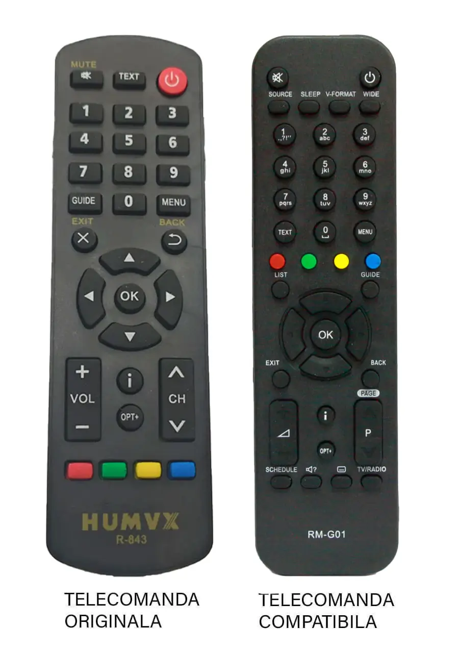 Telecomanda inlocuitoare compatibila reciever HUMAX R-843 (182-2)