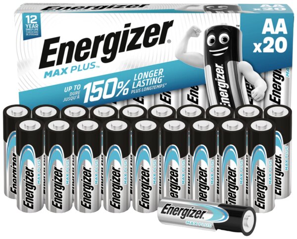 Set 20 baterii AA ENERGIZER MAX PLUS ALKALINE POWER UPN-190916 Set 20 baterii AA ENERGIZER MAX PLUS ALKALINE POWER UPN-190916