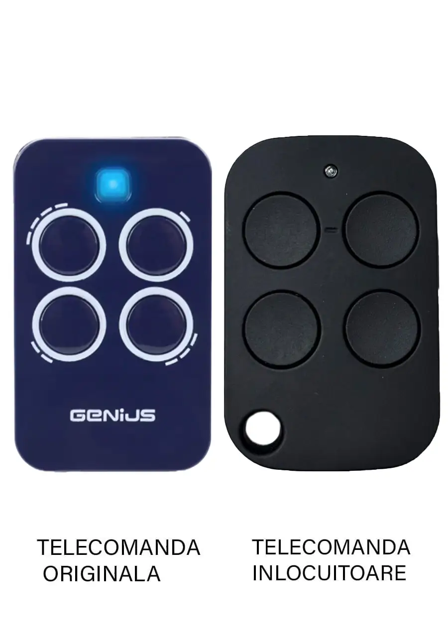 Telecomanda inlocuitoare compatibila poarta garaj 4 Butoane cod saritor 433.92Mhz Genius Echo TX4 (424-1)